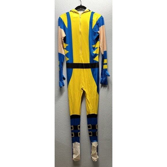 Marvel Wolverine Superhero 2nd Skin Costume Dress Up Adult Large Full Jumpsuit - Picture 11 of 16